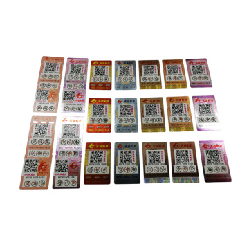 Wholesale low price self-adhesive anti-forgery label water proof qr code sticker printing